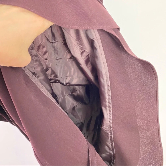 Eliza J NY Sheer Layered Cocktail Dress Womens Size 6 Petite Small Red Brown - Picture 6 of 9